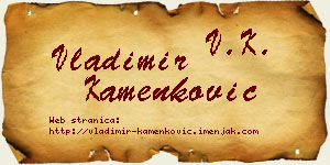 Vladimir Kamenković vizit kartica